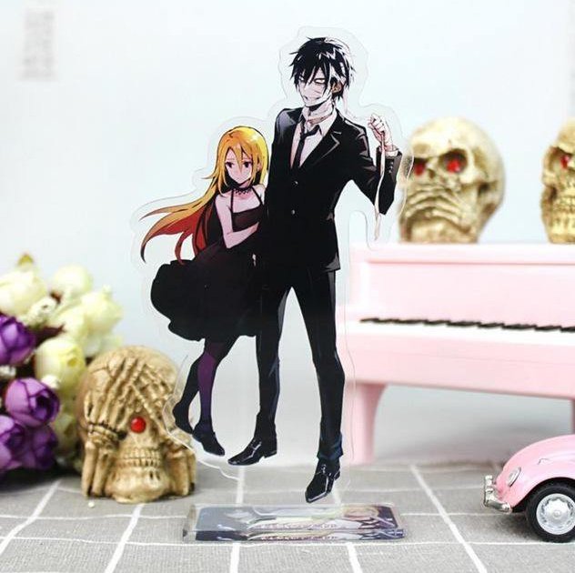 Japanese Satsuriku No Tenshi Angels of Death Acrylic Stand Figure Zack and Rachel Gardner - 16cm - Cosplay Gift and Anime Toy