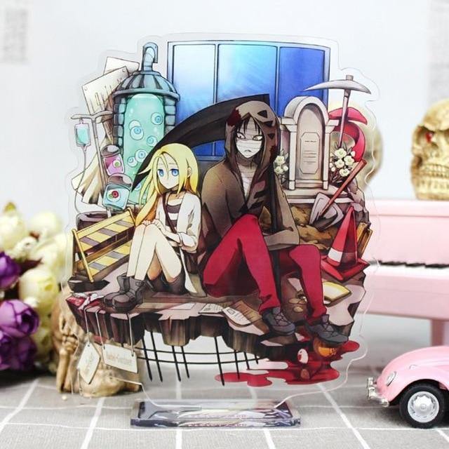 Japanese Satsuriku No Tenshi Angels of Death Acrylic Stand Figure Zack and Rachel Gardner - 16cm - Cosplay Gift and Anime Toy