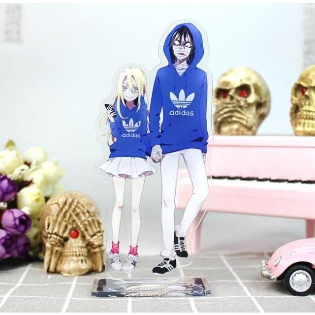 Japanese Satsuriku No Tenshi Angels of Death Acrylic Stand Figure Zack and Rachel Gardner - 16cm - Cosplay Gift and Anime Toy