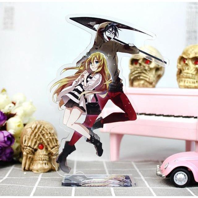 Japanese Satsuriku No Tenshi Angels of Death Acrylic Stand Figure Zack and Rachel Gardner - 16cm - Cosplay Gift and Anime Toy