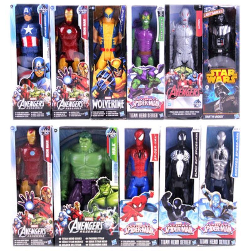 12"30CM Super Hero Avengers Action Figure Toy Captain America,Iron Man,Wolverine,Spider-Man,Raytheon Model Doll Kids Gift