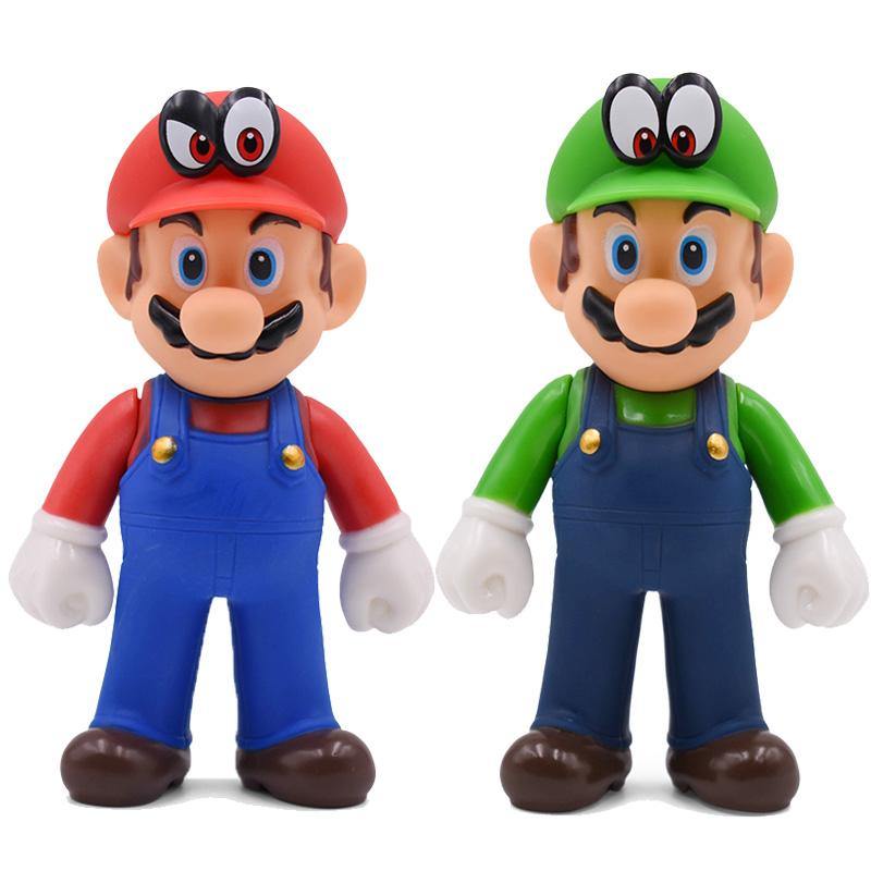 13cm Super Mario Figures Toys Super Mario Bros Bowser Luigi Koopa Yoshi Mario Maker Odyssey PVC Action Figure Model Dolls Toy