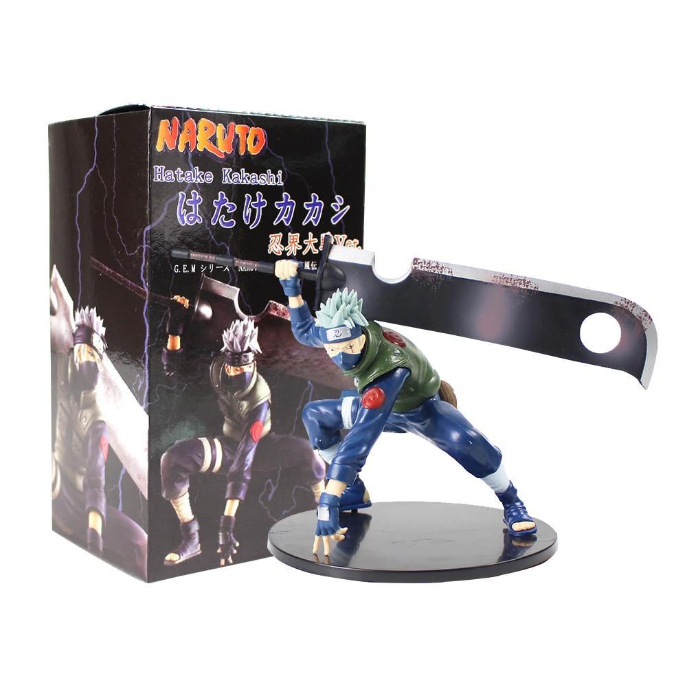 14cm Naruto Shippuuden Hatake Kakashi Shinobi World War with Sword Ver. PVC Action Figure Collectible Model Toy Figurine