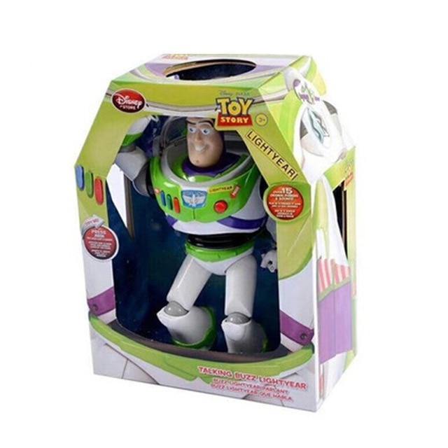 16'' Disney Pixar Toy Story 4 Talking Woody Jessie Buzz Lightyear Bo Peep Doll Action Figures Collectible Model Toy for Children