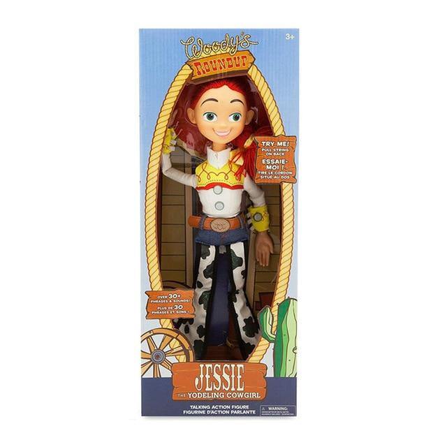 16'' Disney Pixar Toy Story 4 Talking Woody Jessie Buzz Lightyear Bo Peep Doll Action Figures Collectible Model Toy for Children