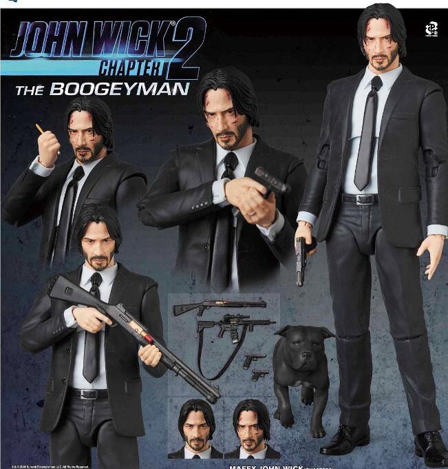 17cm John Wick Chapter 2 Action figure toys doll Christmas gift with box but no dog