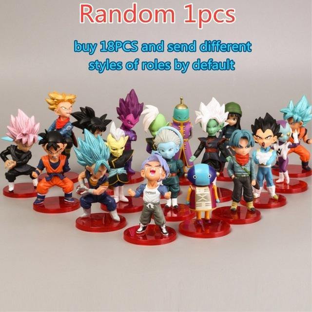 18 Style 8cmX3cm Action Figures Mini Goku Saiyan Vegeta Gohan Dragon Ball Z Figure Boys Toy PVC Model Anime Collection Kid Toy