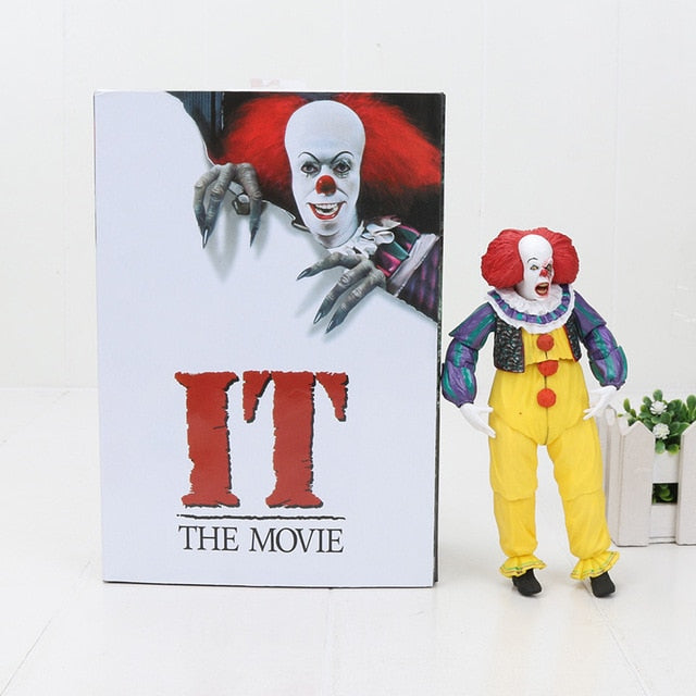 18cm NECA Stephen King's It Pennywise Joker Clown PVC Action Figure Toys Pennywise Dolls Halloween Day Gift