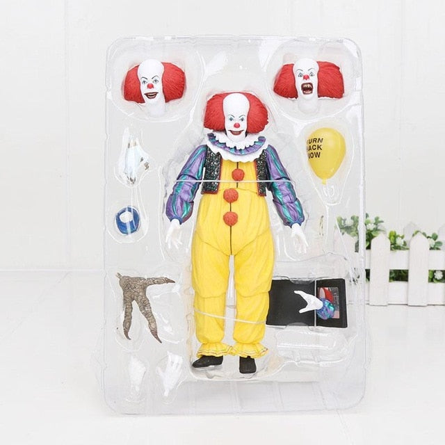 18cm NECA Stephen King's It Pennywise Joker Clown PVC Action Figure Toys Pennywise Dolls Halloween Day Gift