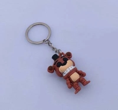 1pc Five Nights at Freddys keychain Action Figures Anime PVC FNAF Freddy keychain Ring Figure Toys For Children Model 5cm