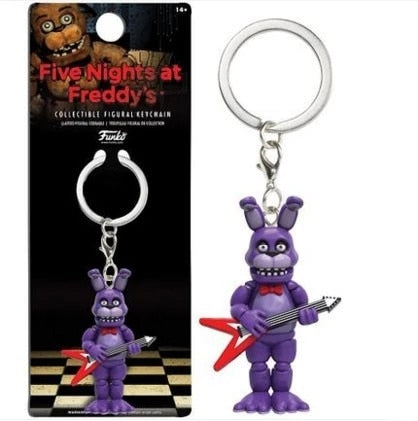 1pc Five Nights at Freddys keychain Action Figures Anime PVC FNAF Freddy keychain Ring Figure Toys For Children Model 5cm