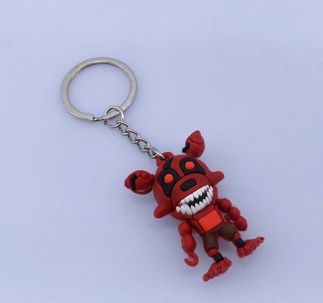 1pc Five Nights at Freddys keychain Action Figures Anime PVC FNAF Freddy keychain Ring Figure Toys For Children Model 5cm