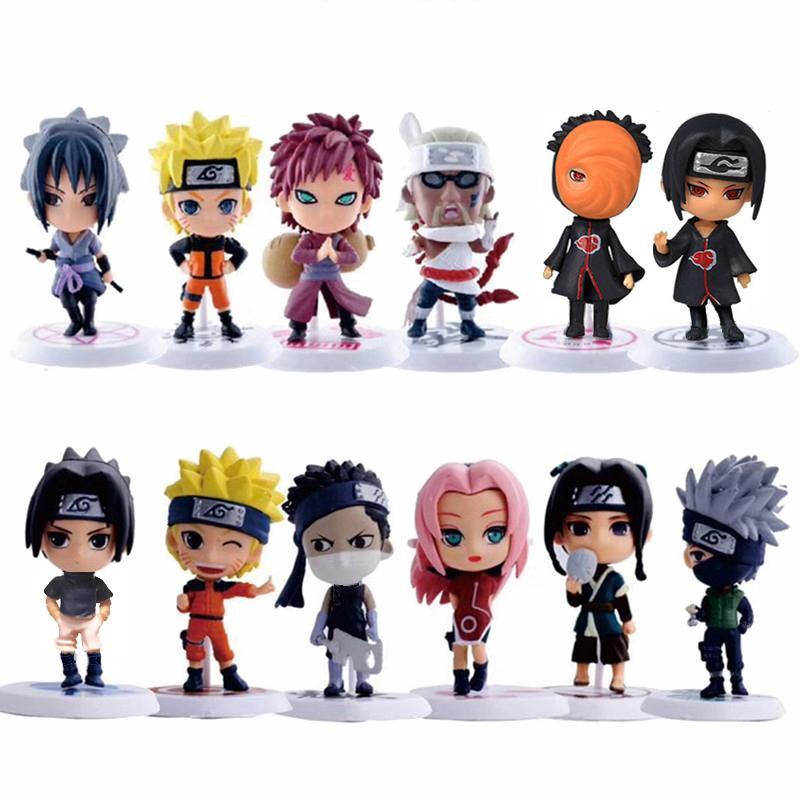 1pcs/lot Anime Naruto Action Figure Toys 12 Styles Zabuza Haku Kakashi Sasuke Naruto Sakura PVC Model Collection Kids Toys