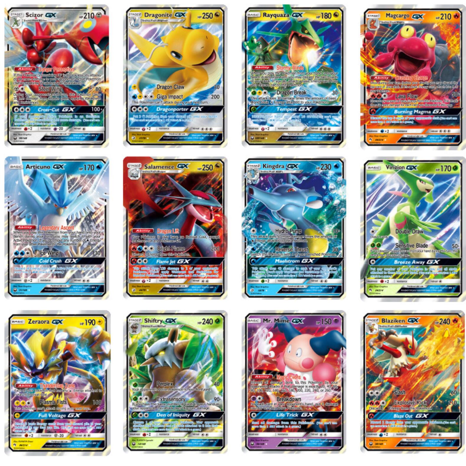 200 Pcs 25 50pcs GX MEGA Shining TAKARA TOMY Cards Game Battle Carte 100pcs Trading Cards Game Children Toy