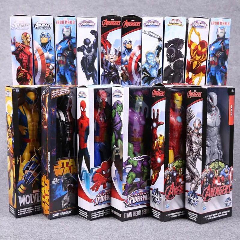 2018 NEW Marvel The Avengers Spiderman Captain America Iron Man PVC Action Figure Collectible Model Toy for Kids Children's Toys