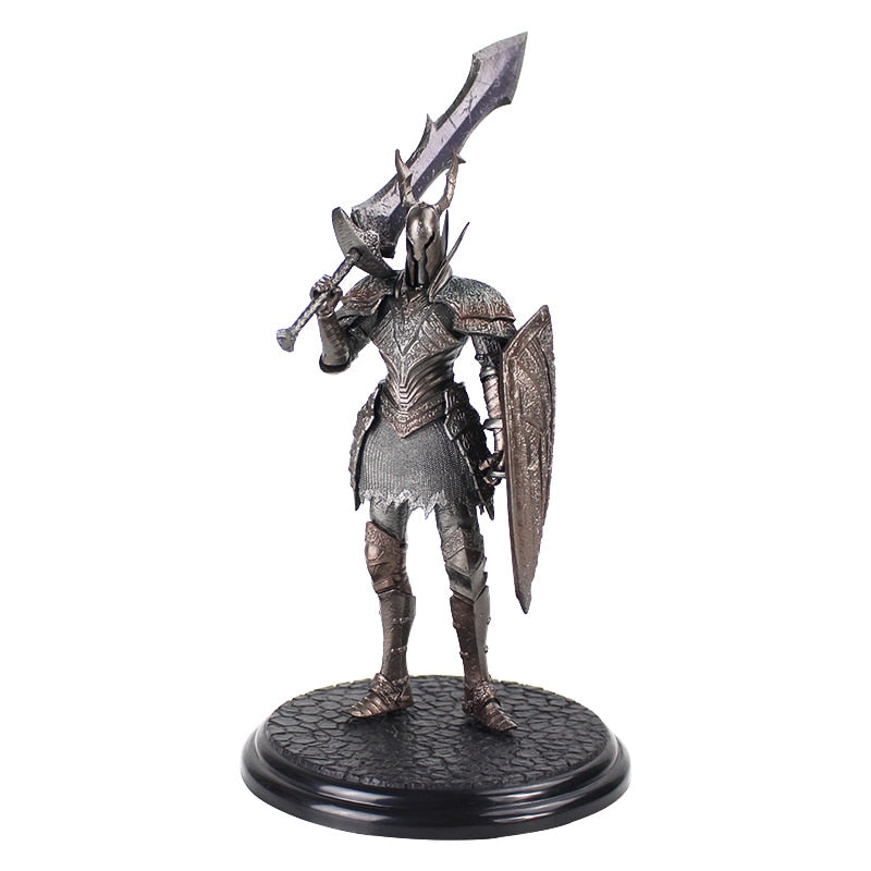 21cm Game Dark Souls 2 Warrior Black Knight Big Sword Shield Top Games PVC Ation Figure Model Collectible Toys