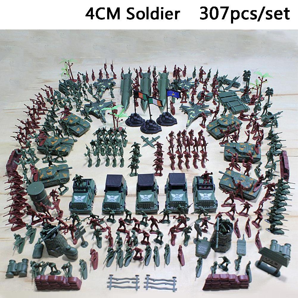 307pcs Military Plastic Soldiers Model Set figure Toy Army Men Figures Accessories Kit Decor Play Set Children Education Toys