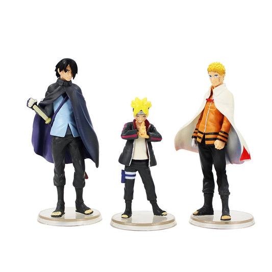 3pcs/lot Boruto Naruto Next Generations Figures Uzumaki Naruto Uchiha Sasuke Boruto Model Toys Children Gifts