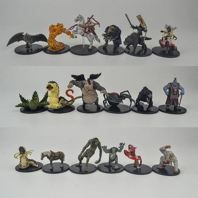 50pcs TRPG miniature game Elf dwarf warrior Priest Warlock Rogue Giant dungeons monster undead creature beast dragons figure