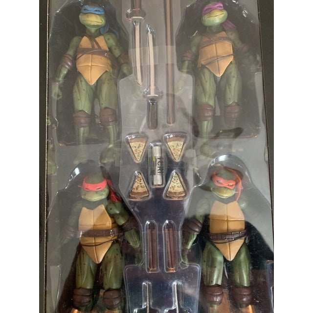 7inch 18cm 4pcs/set Original NECA 1990's Turtles 18cm Raphael Leonardo Michelangelo Donatello Action Figure Toys Doll For Kid