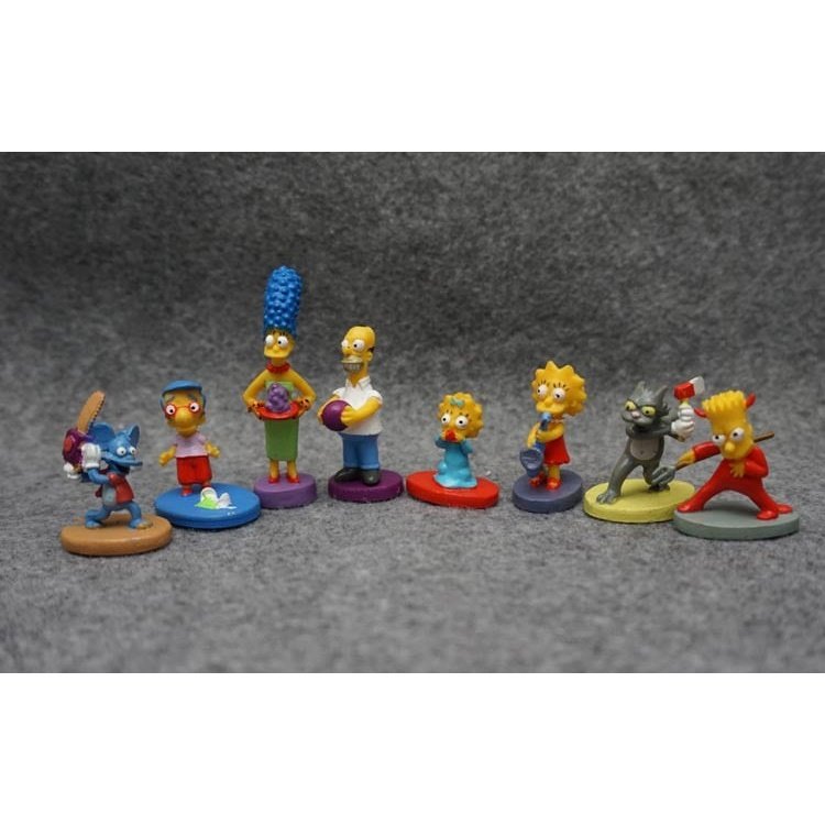 8pcs/set The Simpsons Collection Figure toys Cake Decoration Children Toys PVC Action Figure Collection Model