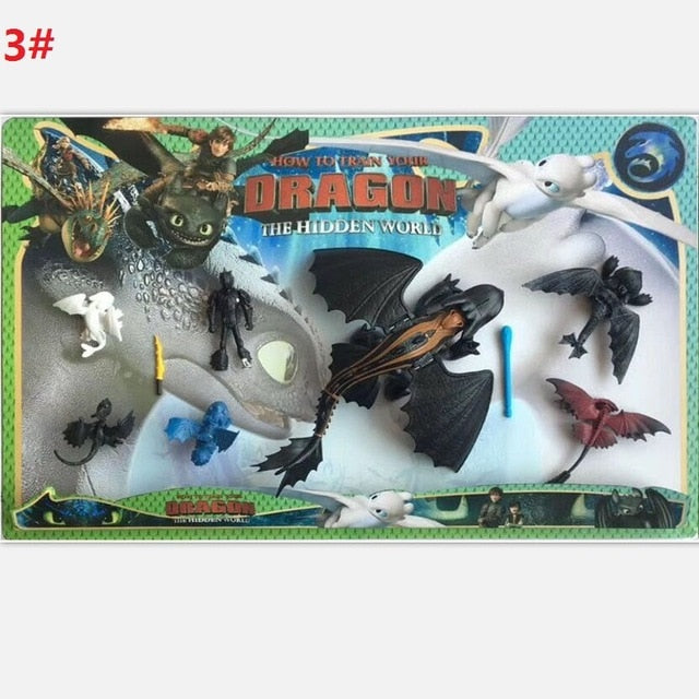 9"23cm How to Train Your Dragon Toothless Action figure Light Fury Toothless Toys For Children's Birthday Gifts