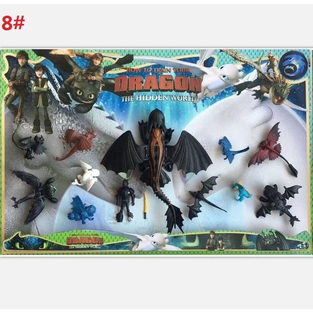 9"23cm How to Train Your Dragon Toothless Action figure Light Fury Toothless Toys For Children's Birthday Gifts