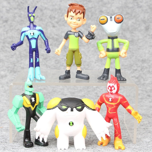 9pcs/set Ben 10 Ben PVC Action Figure 10 Ben Tennyson Four arms Grey Matter Kineceleran Diamondhead Heatblast Kids Toys Gifts