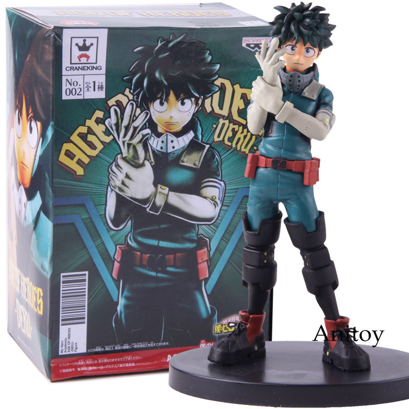 Banpresto Deku My Hero Academia Age of Heores Izuku Midoriya Figure PVC Anime Boku No Hero Academia Collectible Model Toy