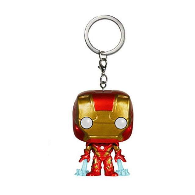 DC Marvel the avengers 2 Super heroes Keychain toy Spider-man Batman Superman Deadpool Iron Man Hulk Captain America Vinyl Toys