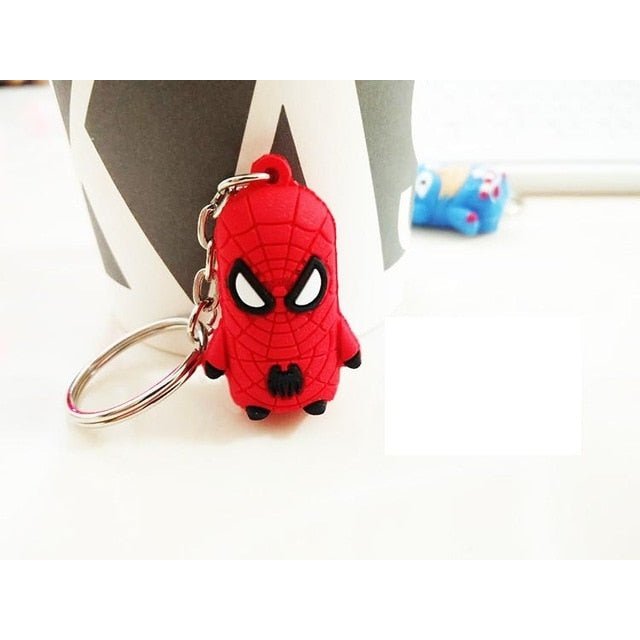 DC Marvel the avengers 2 Super heroes Keychain toy Spider-man Batman Superman Deadpool Iron Man Hulk Captain America Vinyl Toys