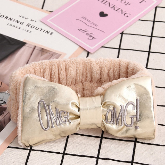 Dropshipping 2019 New Arrival Women Head Wrap Soft Coral Fleece Makeup Headband Washing Face Turban OMG Bow Hairband Hair Turban