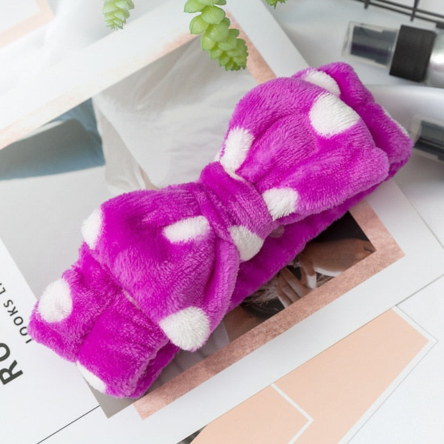 Dropshipping 2019 New Arrival Women Head Wrap Soft Coral Fleece Makeup Headband Washing Face Turban OMG Bow Hairband Hair Turban