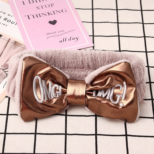 Dropshipping 2019 New Arrival Women Head Wrap Soft Coral Fleece Makeup Headband Washing Face Turban OMG Bow Hairband Hair Turban