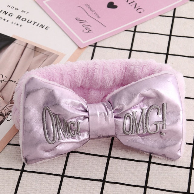 Dropshipping 2019 New Arrival Women Head Wrap Soft Coral Fleece Makeup Headband Washing Face Turban OMG Bow Hairband Hair Turban