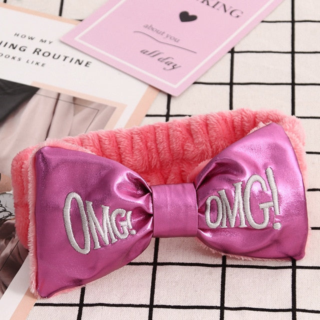 Dropshipping 2019 New Arrival Women Head Wrap Soft Coral Fleece Makeup Headband Washing Face Turban OMG Bow Hairband Hair Turban