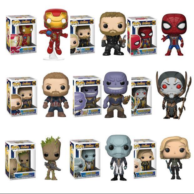 FUNKO POP Marvel Avengers 3 Infinity War Collection Model Toys Captain America Iron Man Figure Toy Gifts for Kids