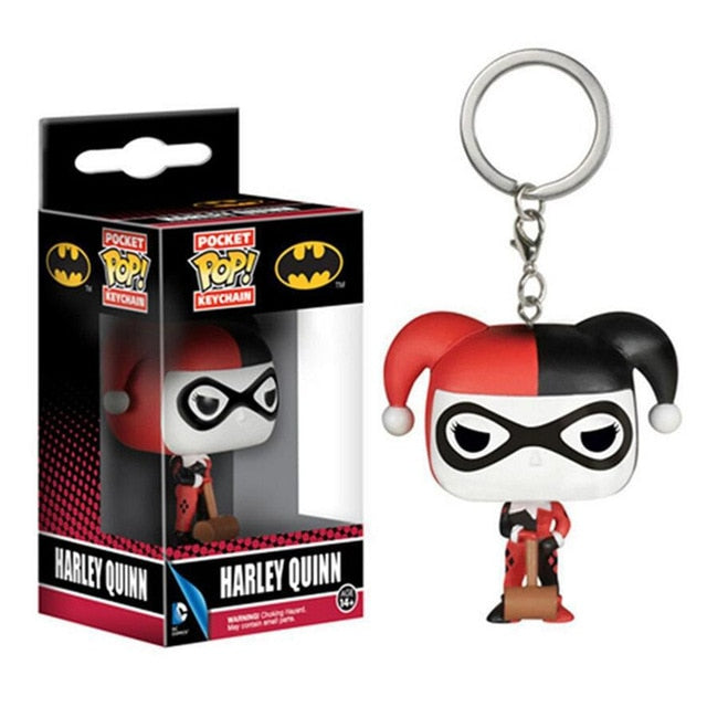 FUNKO POP New Pocket Pop Keychain Official Suicide Squad Harley Quinn Characters Action Figure Collectible Model Christmas Toys