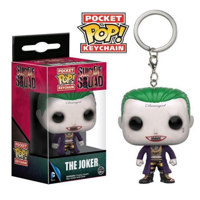 FUNKO POP New Pocket Pop Keychain Official Suicide Squad Harley Quinn Characters Action Figure Collectible Model Christmas Toys