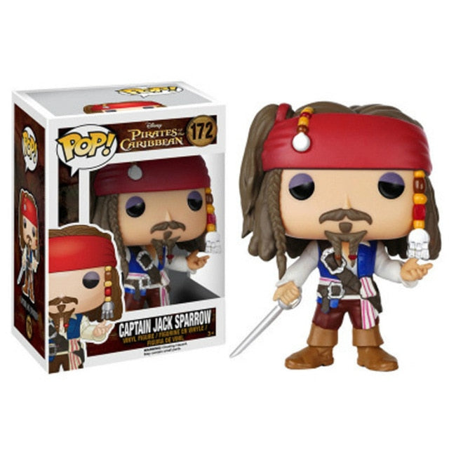 FUNKO POP Pirates of The Caribbean JACK Movie Figure Anime Model Pvc Collection Toys for Children Gift