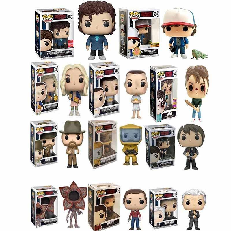 Funko pop Stranger Things Eleven Demogorgon Hopper Jonathan Nancy Brenner Joyce Action Figures Collectible Model Toys with box