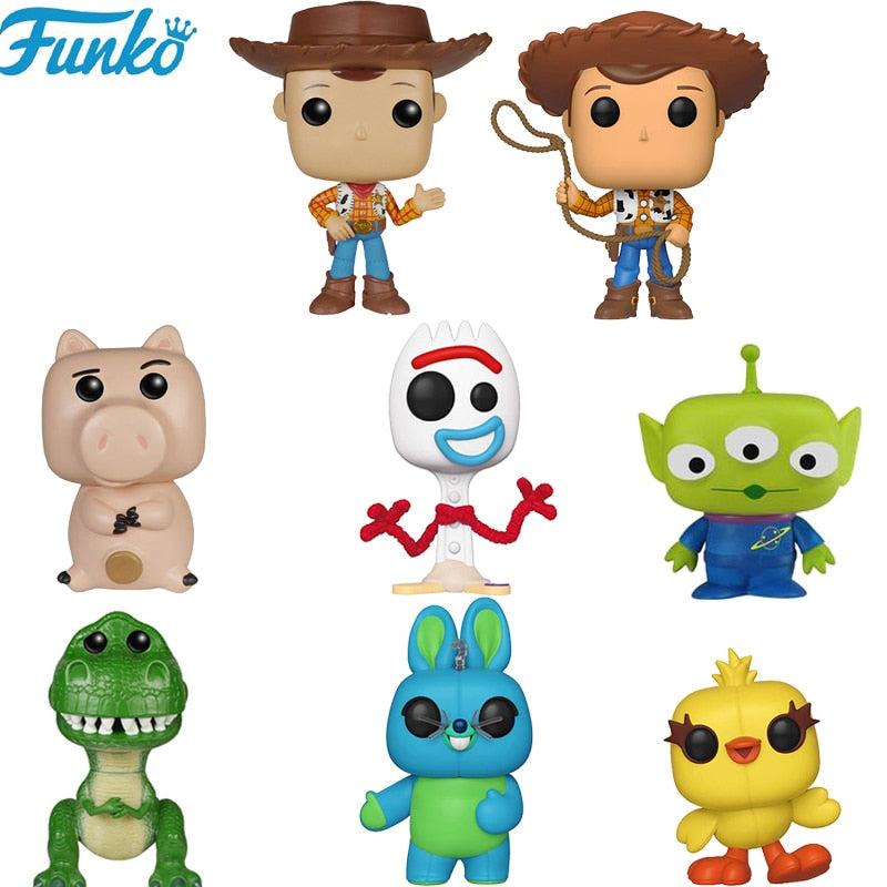 FUNKO POP Toy Story 4 Forky Rex Ducky Woody Brinquedos Vinyl Action Figures Cartoon Collection Model Anime Toys Gifts 2F09