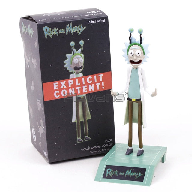 High Quality 14cm Rick and Morty - Rick Middle Finger Doll Vinyl Action Figure Collectible Model Toy Hot