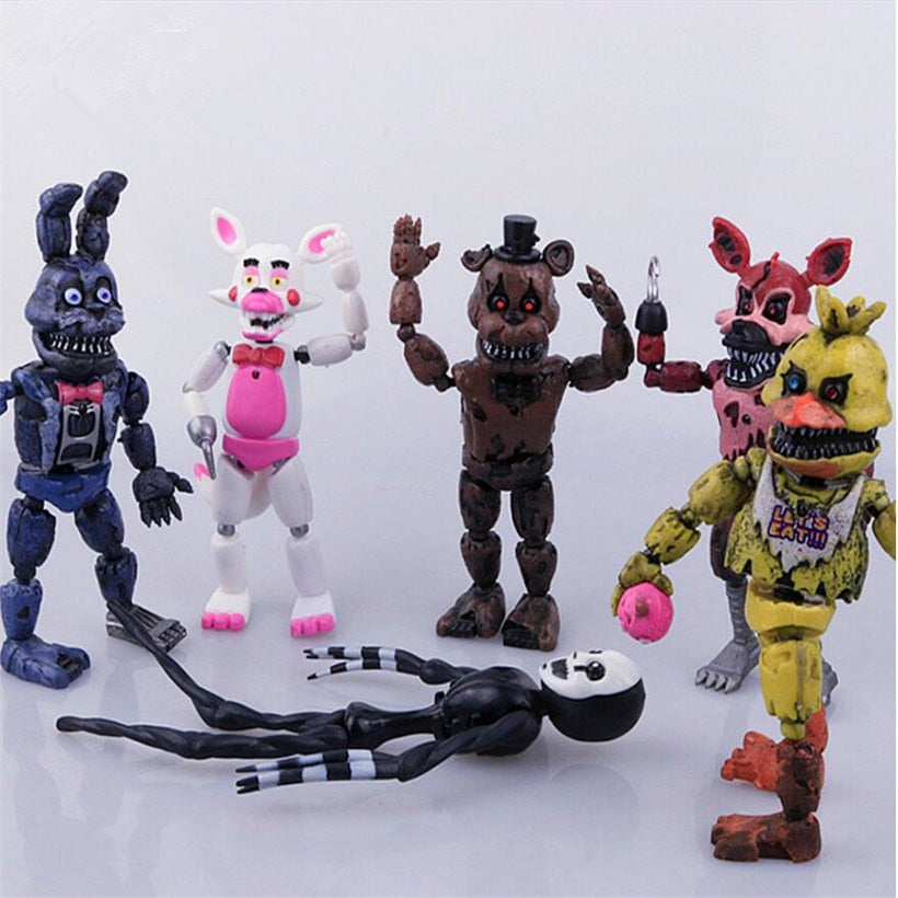 Hot Sell Five Night At Freddy Anime Fnaf Bear Free Assembly Action Figure Pvc Model Freddy Toys For Children