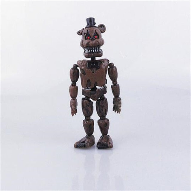 Hot Sell Five Night At Freddy Anime Fnaf Bear Free Assembly Action Figure Pvc Model Freddy Toys For Children