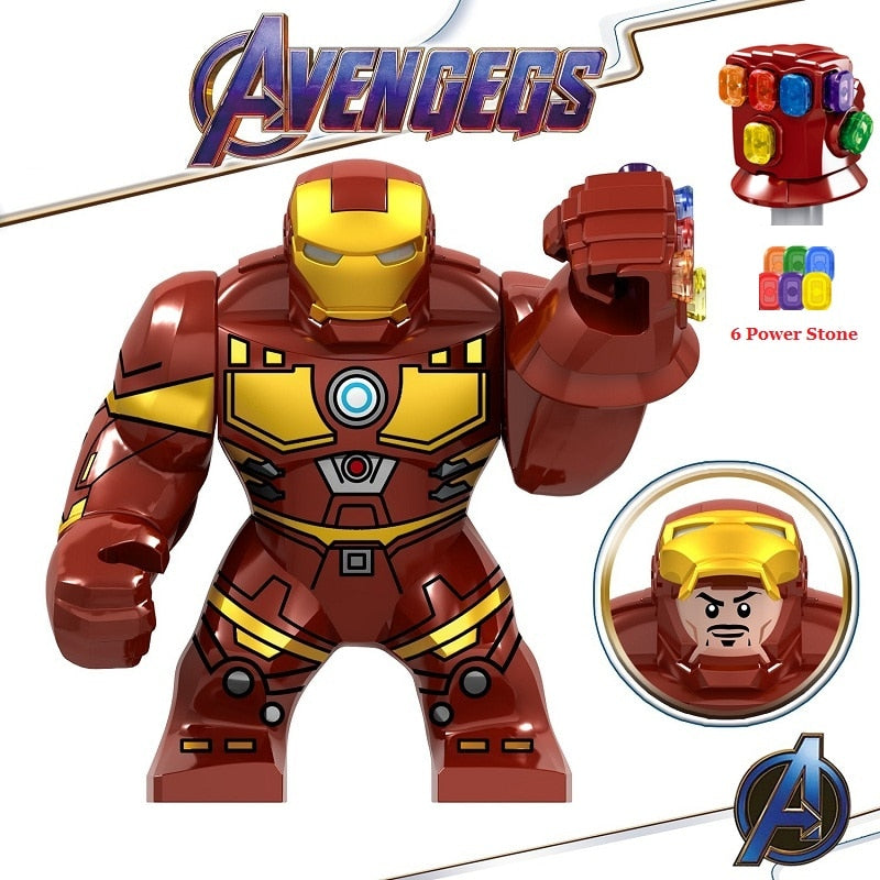 Legoed Avengers Endgame Marvel Iron Man Thanos Infinity Gauntlet Action Figures Playmobil Building Blocks Model Children Toys