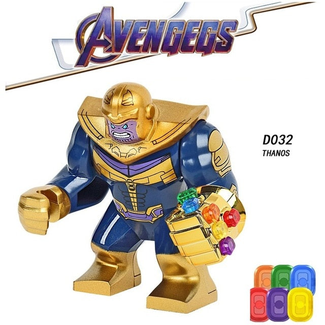 Legoed Avengers Endgame Marvel Iron Man Thanos Infinity Gauntlet Action Figures Playmobil Building Blocks Model Children Toys