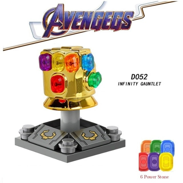 Legoed Avengers Endgame Marvel Iron Man Thanos Infinity Gauntlet Action Figures Playmobil Building Blocks Model Children Toys