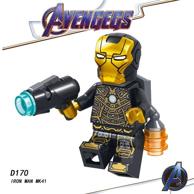 Legoed Avengers Endgame Marvel Iron Man Thanos Infinity Gauntlet Action Figures Playmobil Building Blocks Model Children Toys