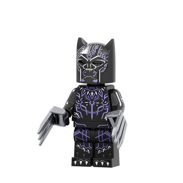 Legoings marvel series assembling man, black panther, purple wave, thunder, ebony, throat, panther Marvel's The Evengers